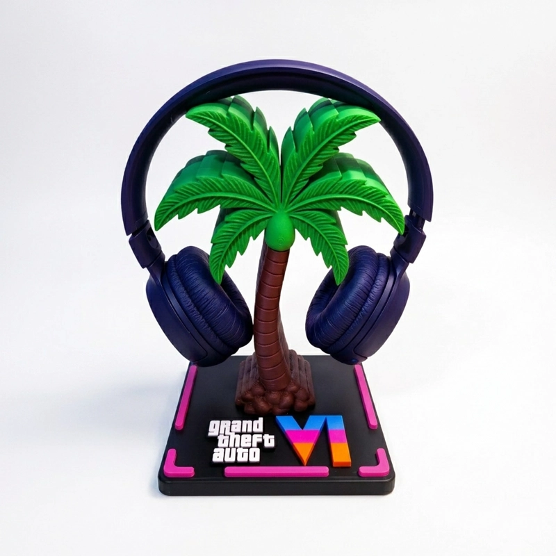 SOPORTE PARA AURICULARES DISEÑO COMPATIBLE GTA VI  STAND GAMER - 1