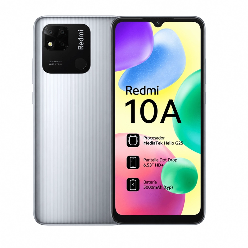 CELULAR XIAOMI REDMI 10A, 128GB, 3G, NO TOMA CHIP ENTEL, PLATEADO-REACONDICIONADO - 4