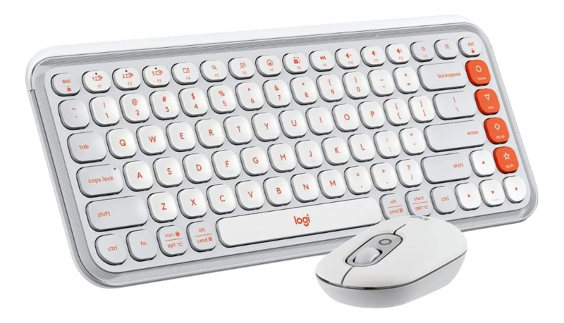 TECLADO Y MOUSE LOGITECH POP ICON WHITE 920013055 BLANCO - 3