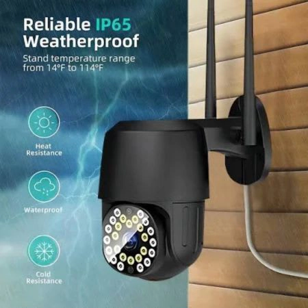 CAMARA DE SEGURIDAD WIFI VIGILANCIA 1080P NEGRO - 2
