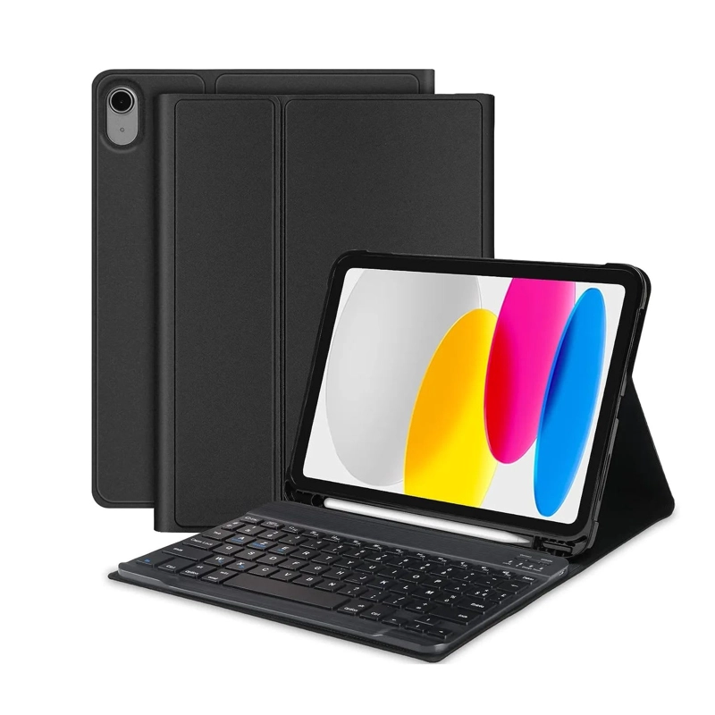 FUNDA TECLADO PARA IPAD 2019-20-2021, IPAD PRO 2017-NEGRO - 1