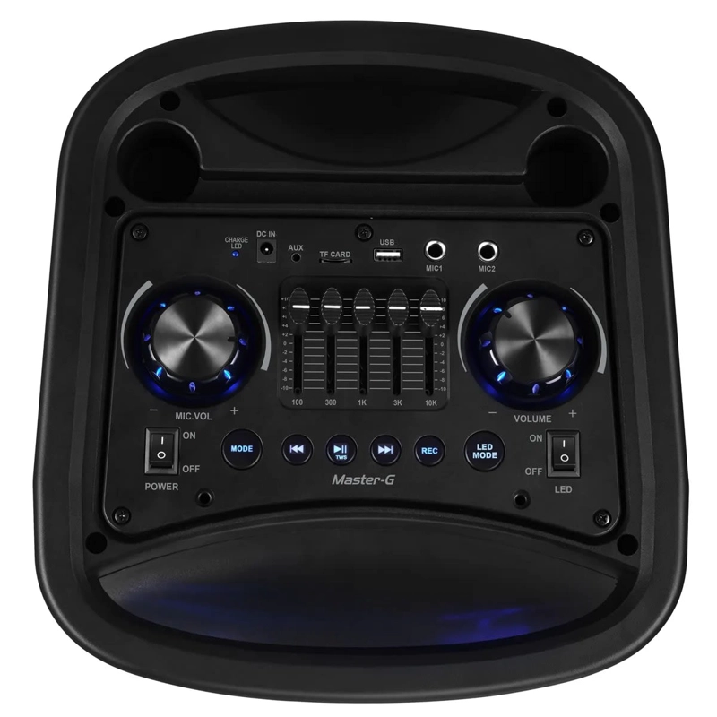PARLANTE KARAOKE DOBLE 8'' TWS MGPHANTOM, CAJA DAÑADA - 3