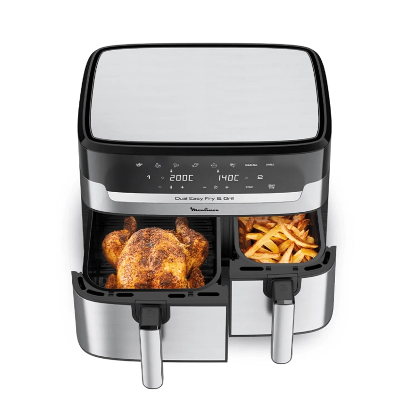 FREIDORA DE AIRE EASY FRY & GRILL DUAL 8,3L MOULINEX - 2