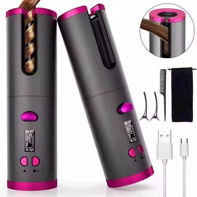 RIZADOR DE PELO AUTOMATICO RECARGABLE-GRIS - 2