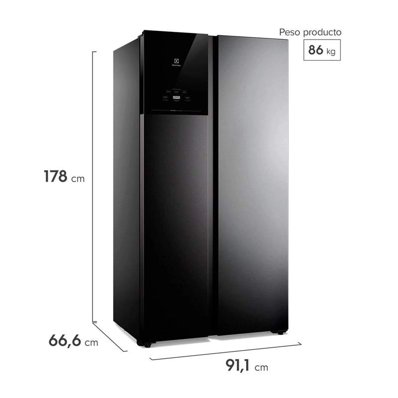 REFRIGERADOR SIDE BY SIDE ELECTROLUX  ES5, CAJA DAÑADA - 2