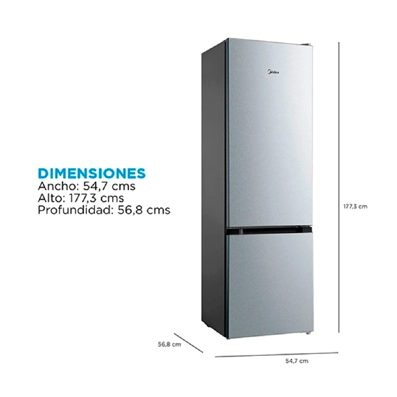 REFRIGERADOR  MIDEA MDRB369FGE50 259L, CAJA DAÑADA. - 3
