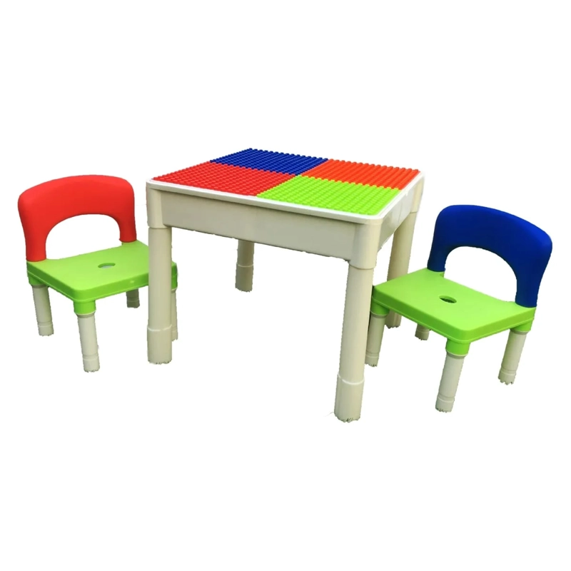 MESA ENTRETENIDA KIDSCOOL MULTICOLOR 2 SILLAS, CAJA CON DESGASTE. - 1