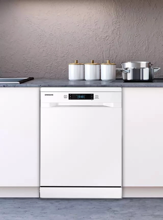 LAVAVAJILLAS  SAMSUNG 13 CUBIERTOS BLANCA CON PANTALLA LED - 4