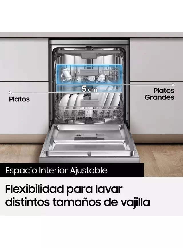 LAVAVAJILLAS  SAMSUNG 13 CUBIERTOS BLANCA CON PANTALLA LED - 6
