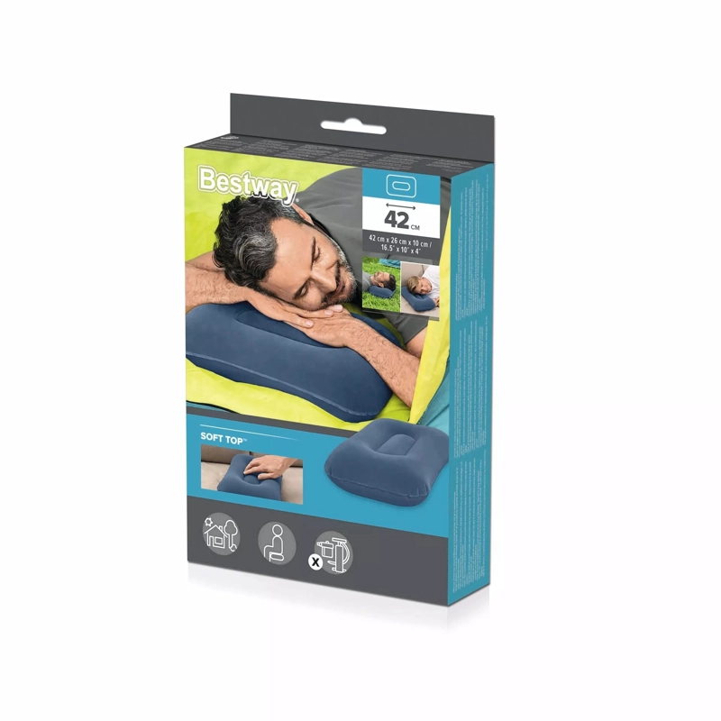 ALMOHADA INFLABLE  BESTWAY DE CAMPING AZUL - 4