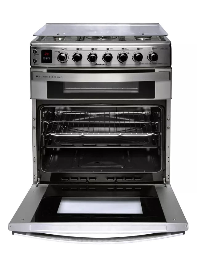 COCINA A GAS SINDELEN   5 QUEMADORES DOBLE HORNO HIBRIDA CH- CAJA CON DESGASTE - 2