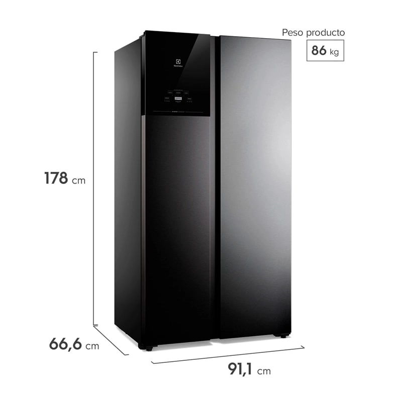 REFRIGERADOR SIDE BY SIDE ELECTROLUX  ES5, CAJA DAÑADA - 2