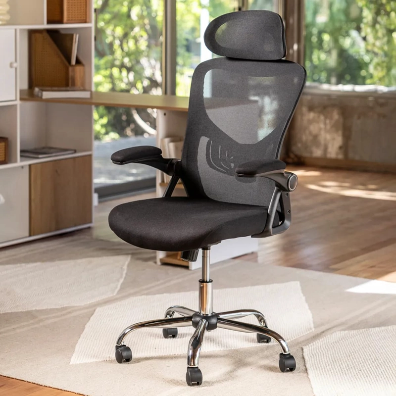SILLA ESCRITORIO EJECUTIVA JUST HOME COLLECTION  MALLA NEGRO - 2