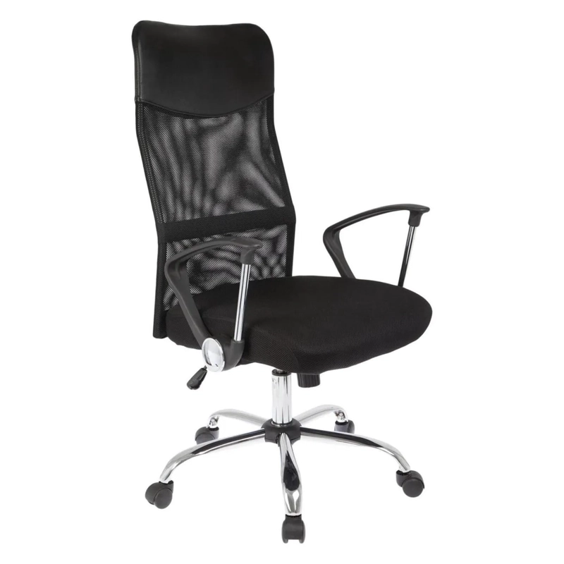 SILLA ESCRITORIO EJECUTIVA JUST HOME COLLECTION  MALLA NEGRO - 2