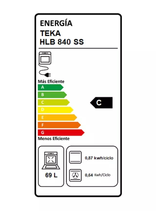 HORNO TEKA EMPOTRABLE ELE CTRICO HLB-840 SS 69 LITROS - 5