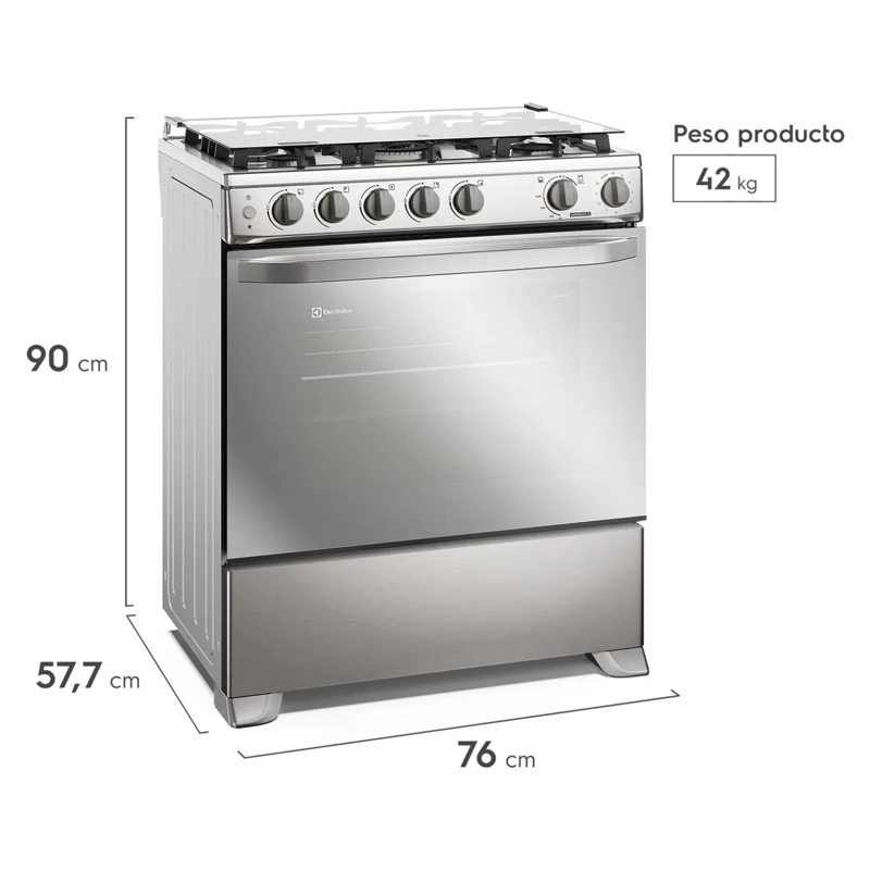 COCINA A GAS 5Q EFFICIENT FE5S - 2
