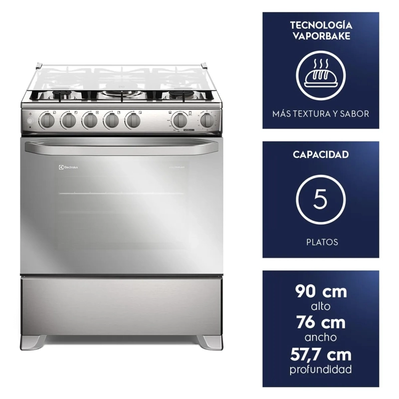 COCINA A GAS 5Q EFFICIENT FE5S - 6