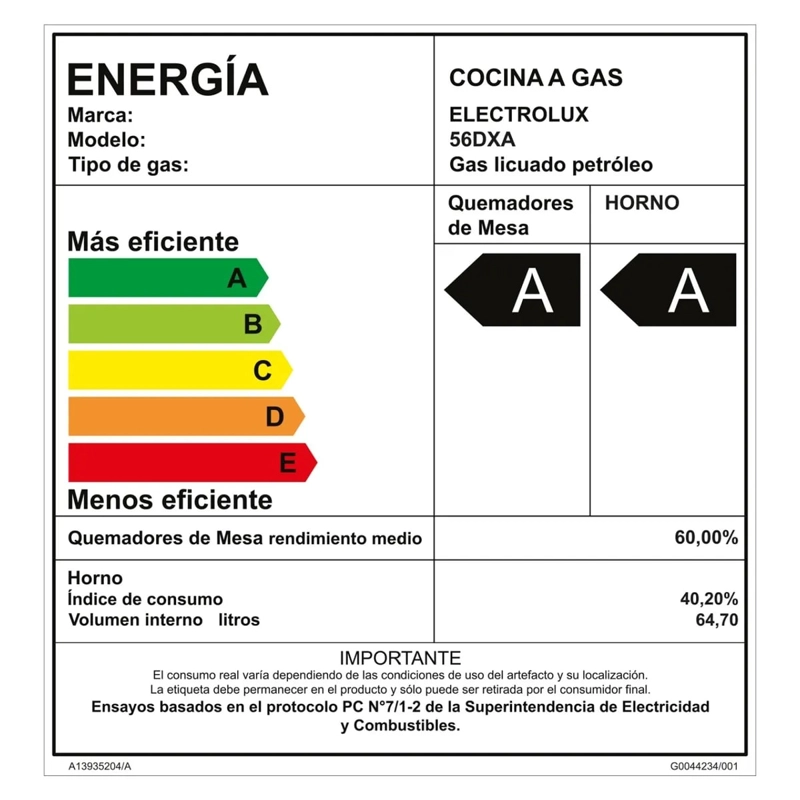 COCINA 56DXA ELECTROLUX 4Q - 9
