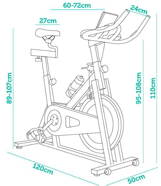 BICICLETA SPINNING ES7801 STATS SPORTS - 5