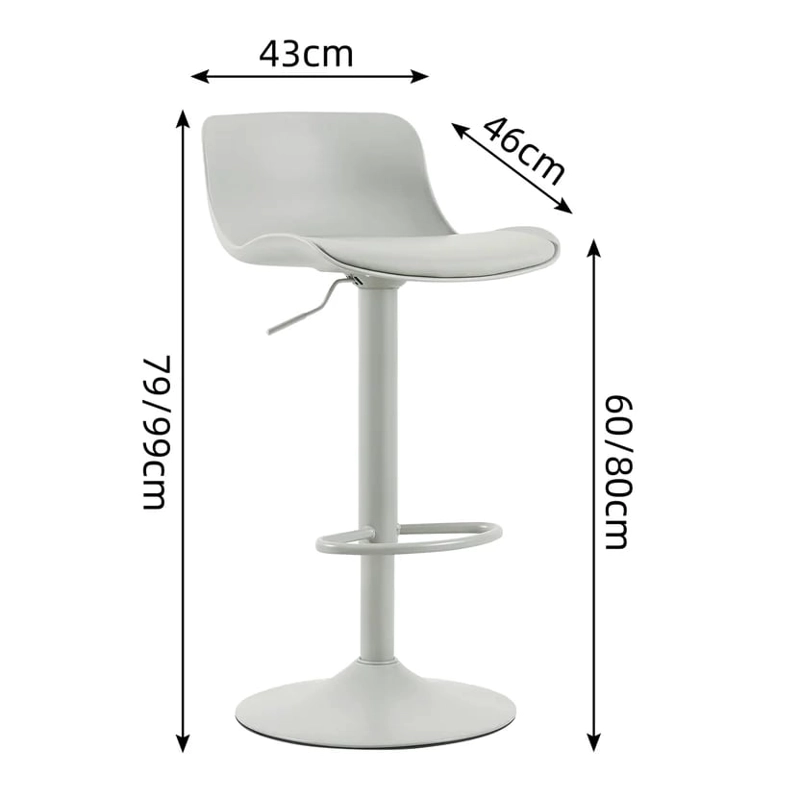 SET DE 2 SILLAS PARA BAR JUST HOME COLLECTION  ELISA GRIS - 2
