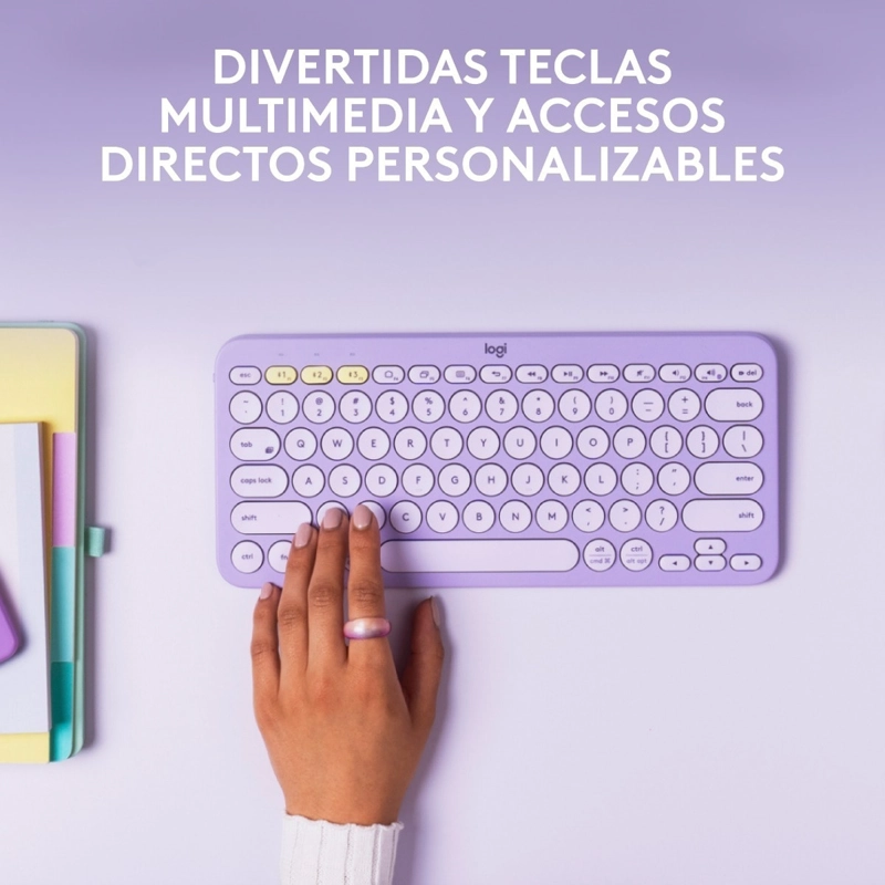 TECLADO LOGITECH K380-MORADO (CAJA CON DETALLES-OPENBOX) - 3