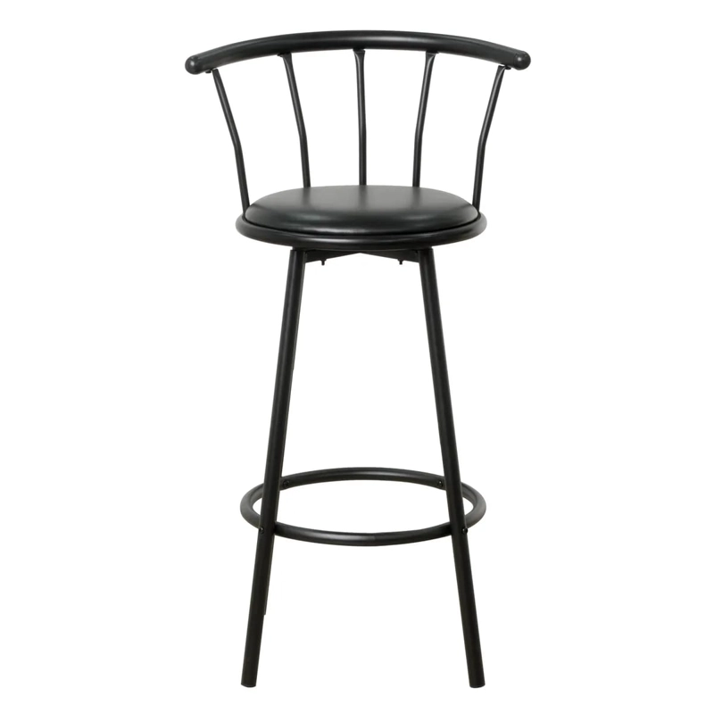 SILLA BAR BAR NEGRO JUST HOME COLLECTION 99.5X55X51.5 - 3