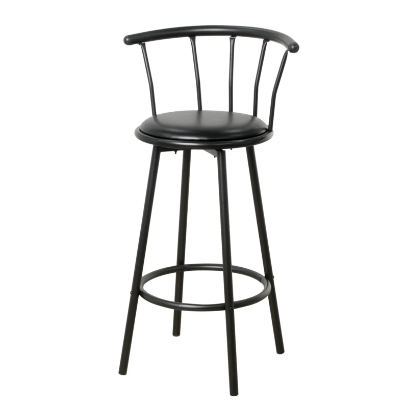 SILLA BAR BAR NEGRO JUST HOME COLLECTION 99.5X55X51.5 - 4