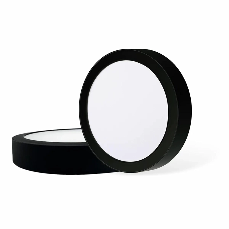 PACK 2 PANEL LED SOBREPUESTO CIRCULAR NEGRO DAIRU 18W LUZ FRIA - 1