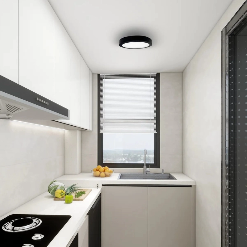 PACK 2 PANEL LED SOBREPUESTO CIRCULAR NEGRO DAIRU 18W LUZ FRIA - 2