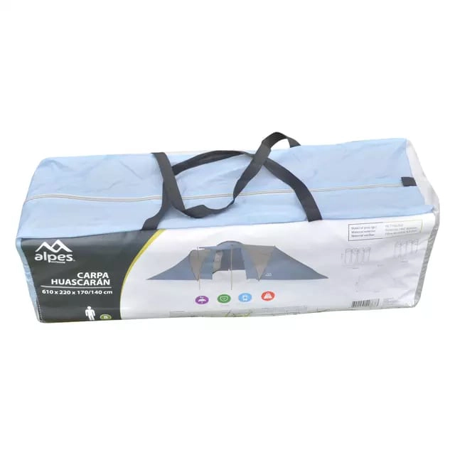CARPA 8P HUASCARAN ALPES 610 X 220 X 170/140 CM AZUL - 5