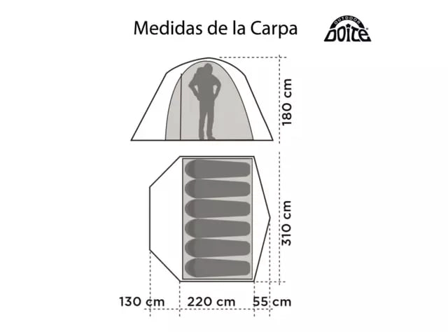 CARPA DOITE 6 PERSONAS HI CAMPER SL 6 - 3
