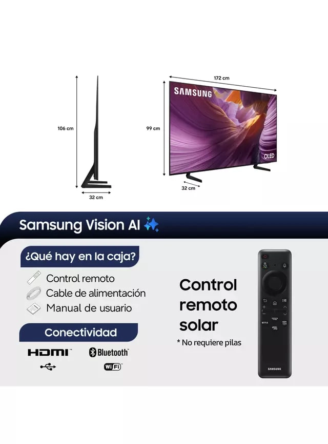 OLED SMART TV SAMSUNG 77' 4K VISION AI 2025 S85F - 4