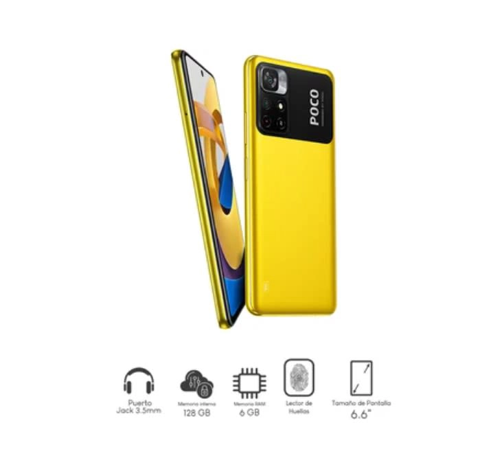 CELULAR XIAOMI POCO M4 PRO, 64GB, DUAL,AMARILLO-REACONDICIONADO - 1