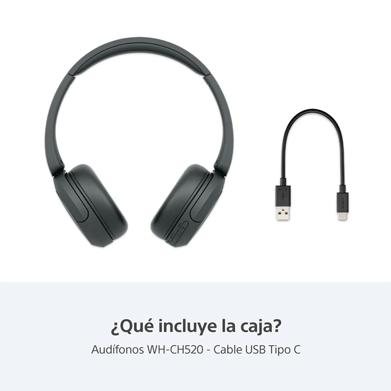 AUDIFONOS INALAMBRICOS WH-CH520/BZ UC SONY NEGRO - 2