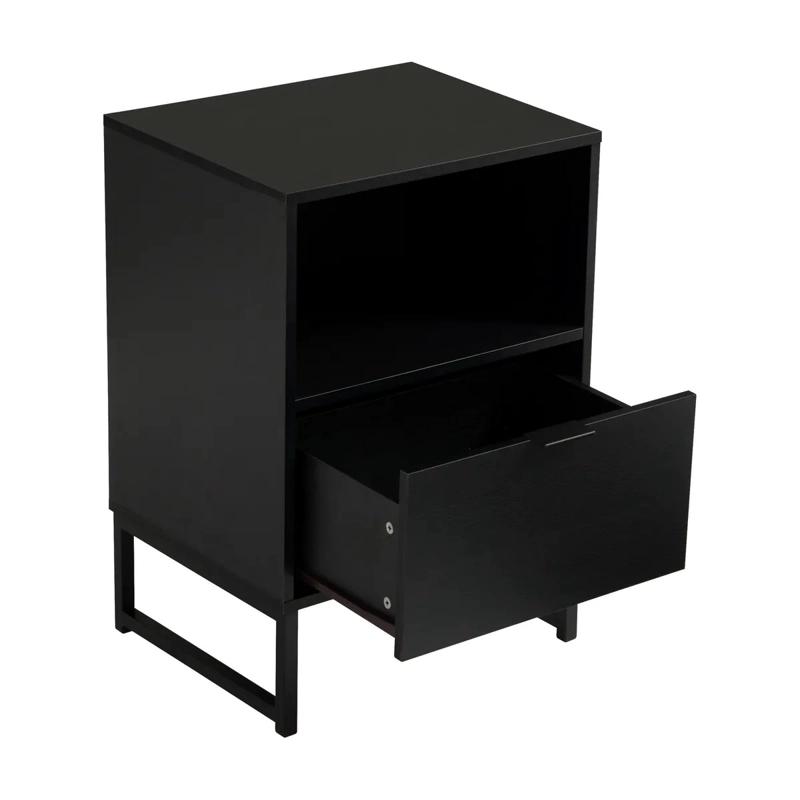 VELADOR 1 CAJON FRANCIA NEGRO JUST HOME COLLECTION MATE - 9