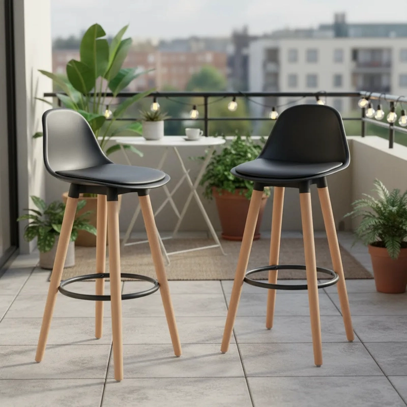 SET 2 SILLAS BAR 92X39.5X42.5 CM JUST HOME COLLECTION PRESLE - 1