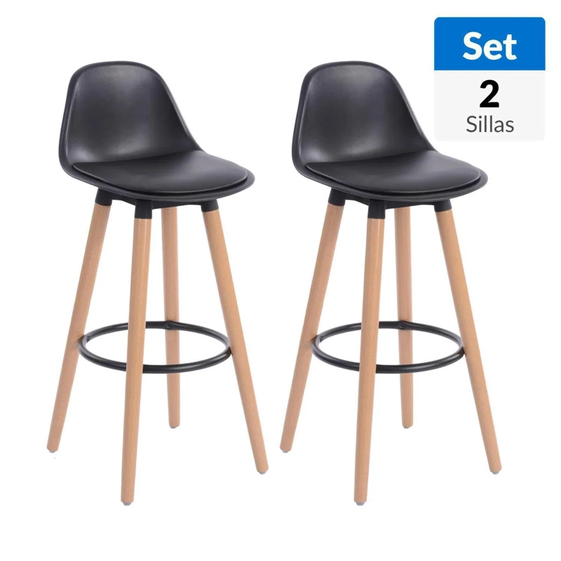SET 2 SILLAS BAR 92X39.5X42.5 CM JUST HOME COLLECTION PRESLE - 2