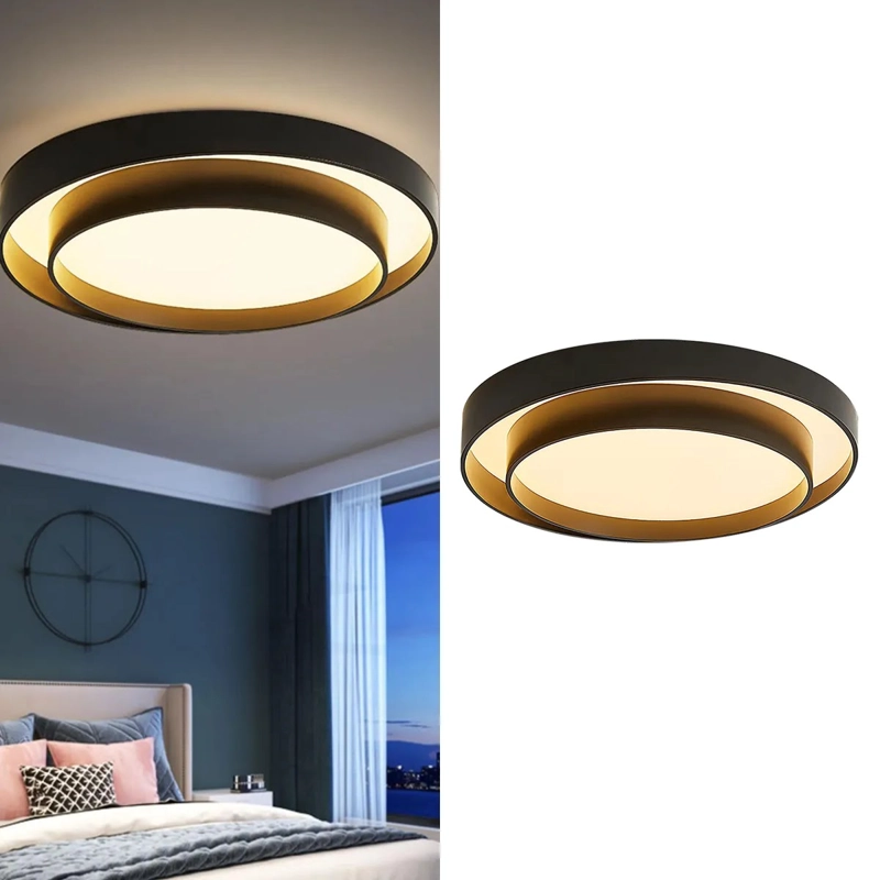 PLAFON JUST HOME COLLECTION LED RINGS NEGRO - 1