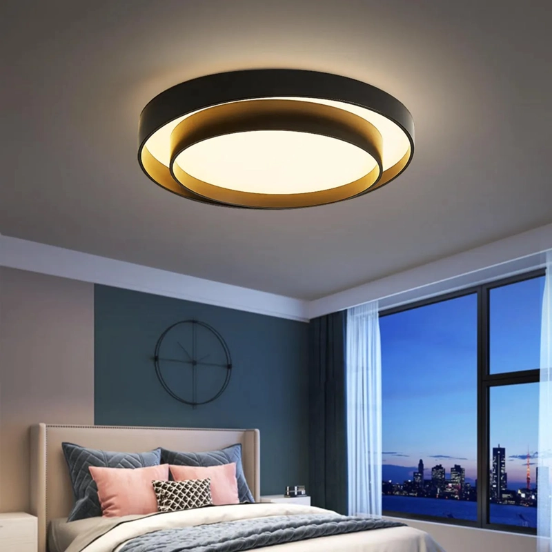 PLAFON JUST HOME COLLECTION LED RINGS NEGRO - 3