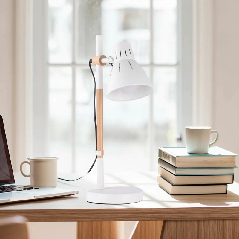 LAMPARA DE ESCRITORIO JUST HOME COLLECTION BLANCO BLANCO - 4