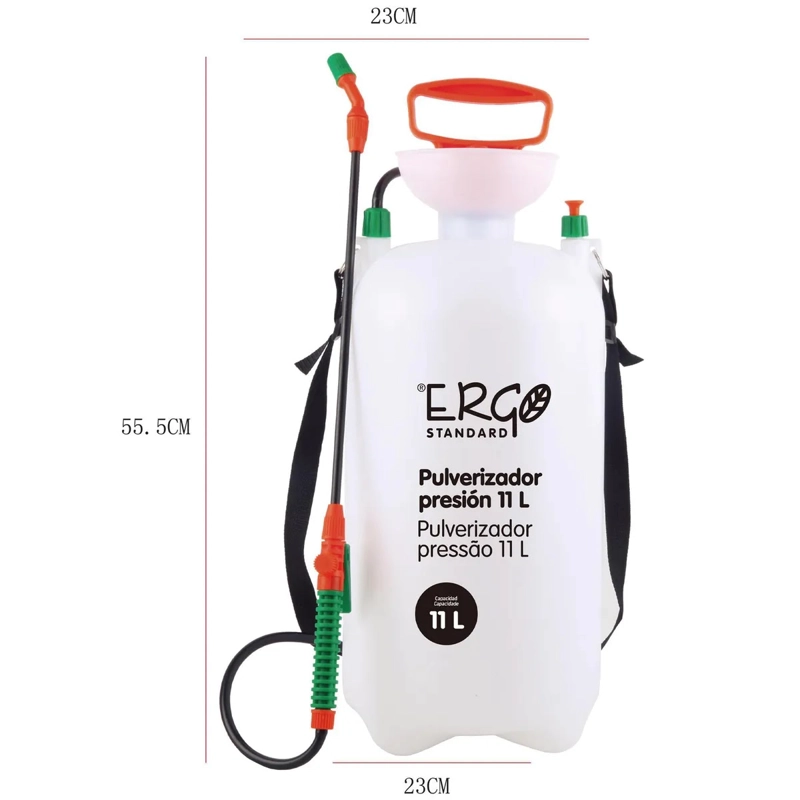 PULVERIZADOR ERGO PRESION 11 LITROS BLANCO - 5