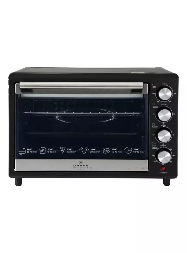 HORNO URSUS TROTTER ELE CTRICO 38 LITROS T-BACKOFEN NEGRO - 1