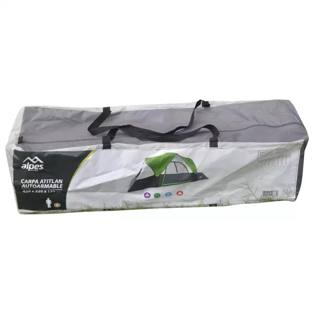 CARPA AUTOARMABLE ATITLAN 420 X 220 CM DOITE 8P GRIS/VERDE - 7