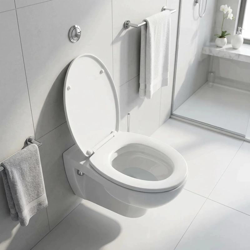 ASIENTO SENSI DACQUA ELONGADO APOLO CIERRE SUAVE BLANCO - 3