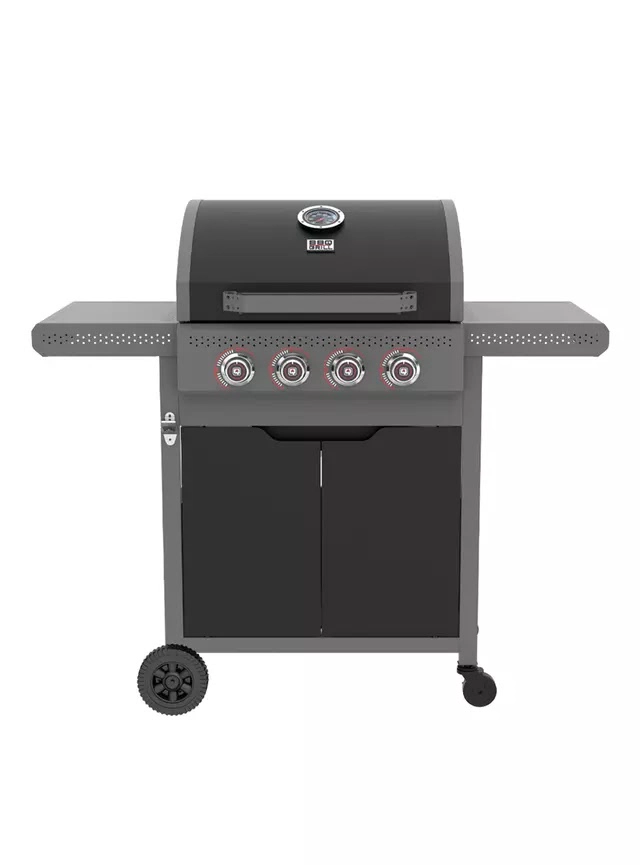 PARRILLA A GAS DARK HAWK BBQ GRILL 4 QUEMADORES NEGRO - 1
