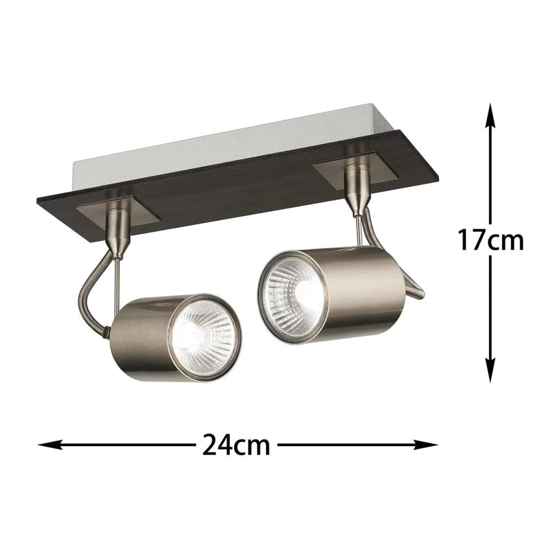 BARRA NEW MONTREAL 2 LUCES ACERO CASA BONITA LED GRIS - 4