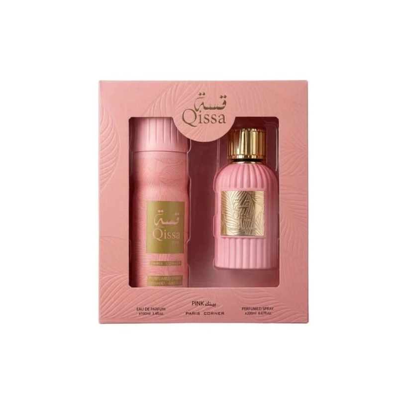 PARIS CORNER QISSA PINK SET EDP 100 ML + DESO 200 ML MUJER - 1