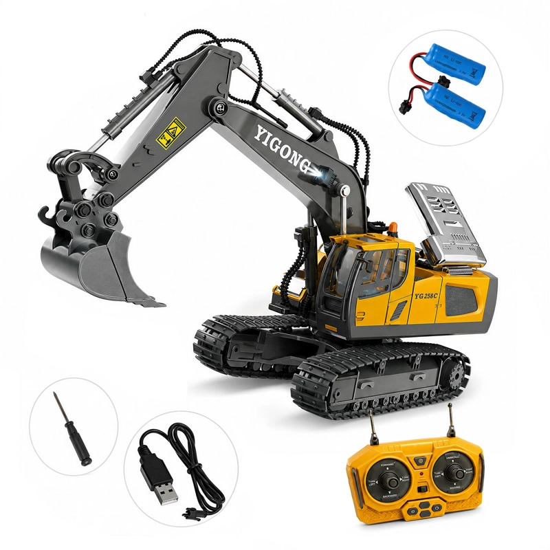 EXCAVADORA CONTROL REMOTO 11 CANALES 2.4GHZ RECARGABLE - 1