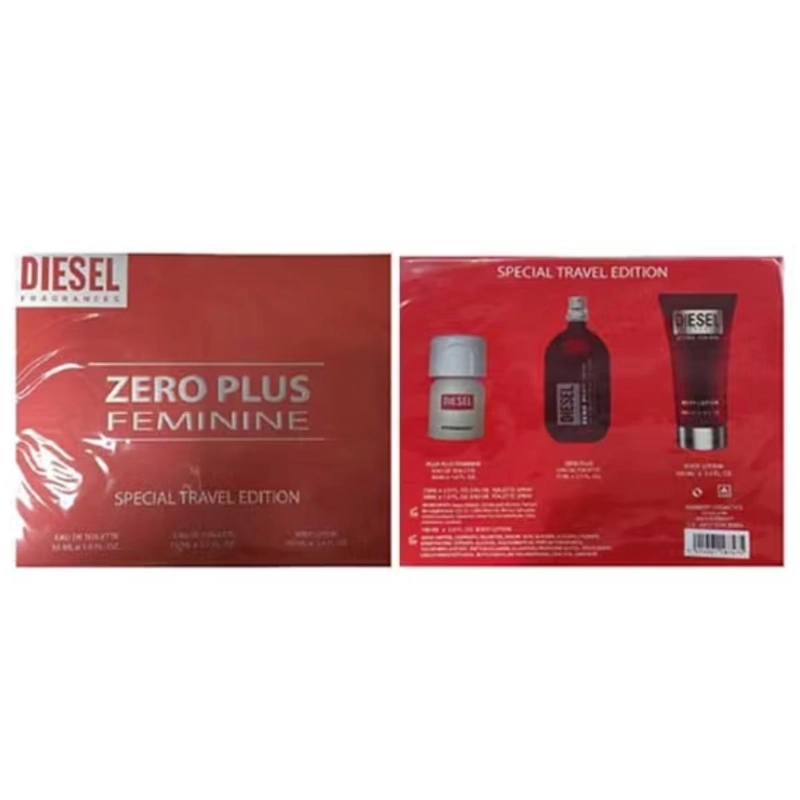 DIESEL ZERO PLUS WOMAN EDT 75ML+30ML+BL 100ML - 1