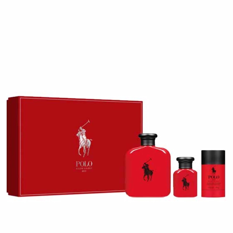 RALPH LAUREN POLO RED MEN EDT 125 ML+40 ML+DEO 75 ML - 1